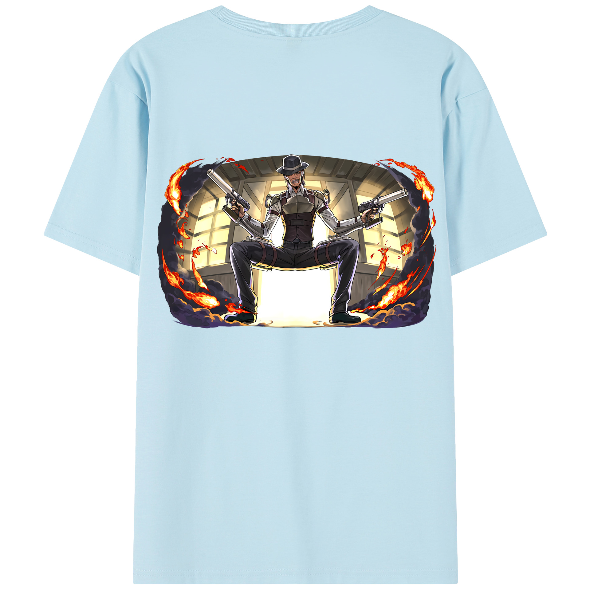 （画像用） 進撃の巨人 ケニー·アッカーマン Attack on Titan Kenny Ackerman 綿100％半袖Tシャツ（背面プリント）